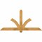 Ekena Millwork Redmond Rough Sawn Timber Gable Bracket, Western Red Cedar, 60"W x 30"H x 2"D x 4"F, 12/12 Pitch GBW060X30X0204RED00RWR - alternate 1